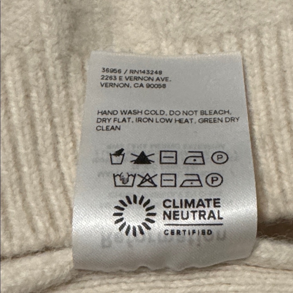 Reformation Ivory Long Sleeve Sweater - Picture 11 of 12